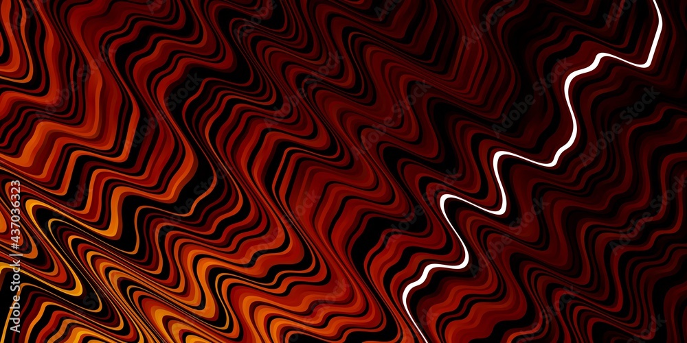 Dark Orange vector layout with curves. Dark Orange vector layout with curves.