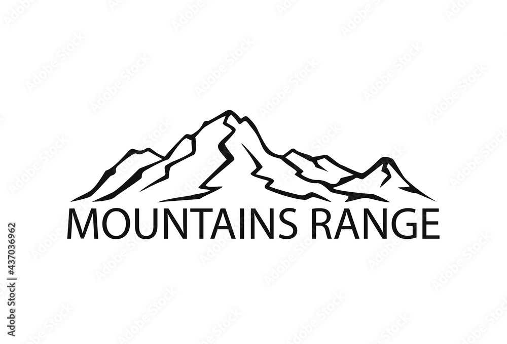 mountain range logo element silhouette