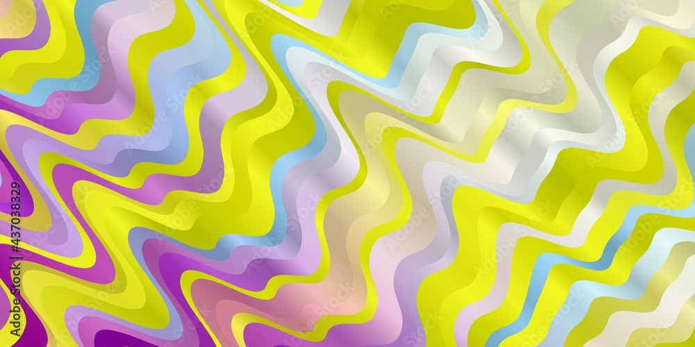 Fototapeta premium Light Multicolor vector texture with curves.