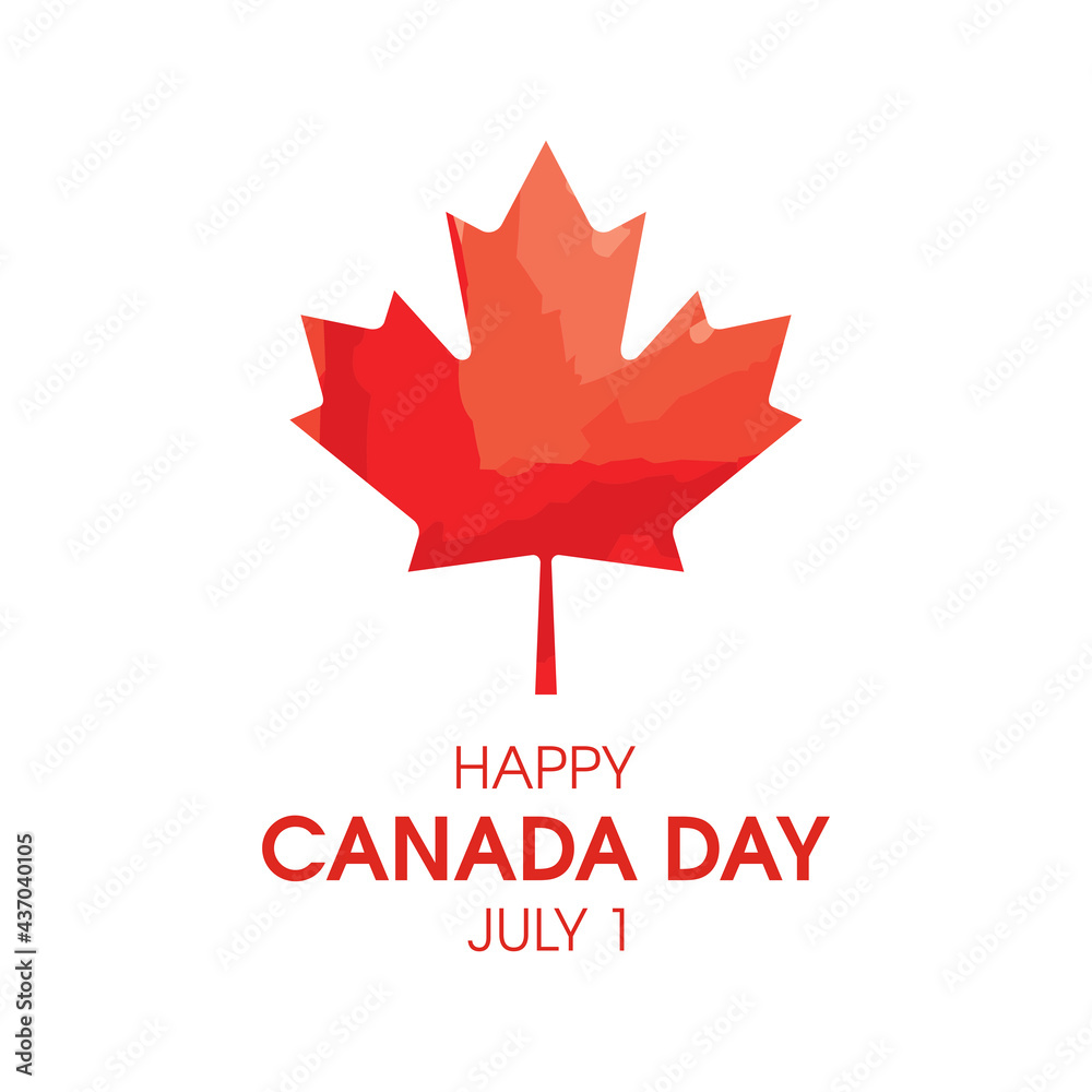 Happy Canada Day simple icon vector. Red maple leaf icon isolated on a white background. Symbol of the Canadian flag vector. Canada Day Poster, July 1. Important day Happy Canada Day simple icon vector. Red maple leaf icon isolated on a white background. Symbol of the Canadian flag vector. Canada Day Poster, July 1. Important day
