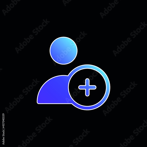 Add User blue gradient vector icon