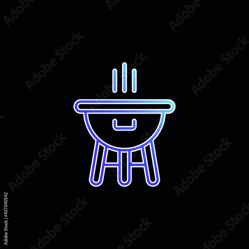 Bbq blue gradient vector icon
