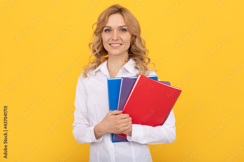 school teacher. business casual style. girl white collar hold notepad. executive assistant school teacher. business casual style. girl white collar hold notepad. executive assistant