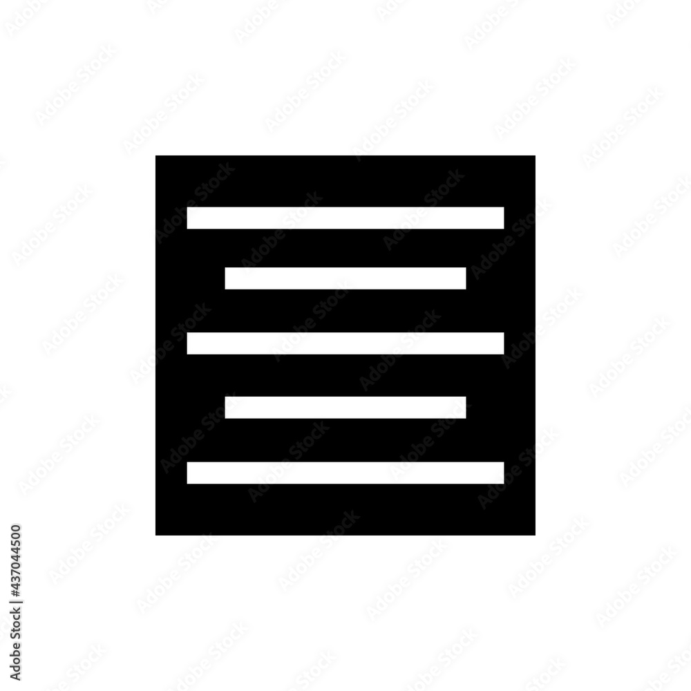 Graphic flat paragraph icon for your design and website Graphic flat paragraph icon for your design and website