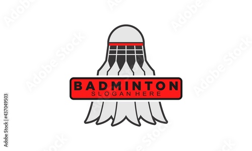 Modern badminton vector logo