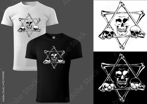 T-shirt with a Skull and a ...