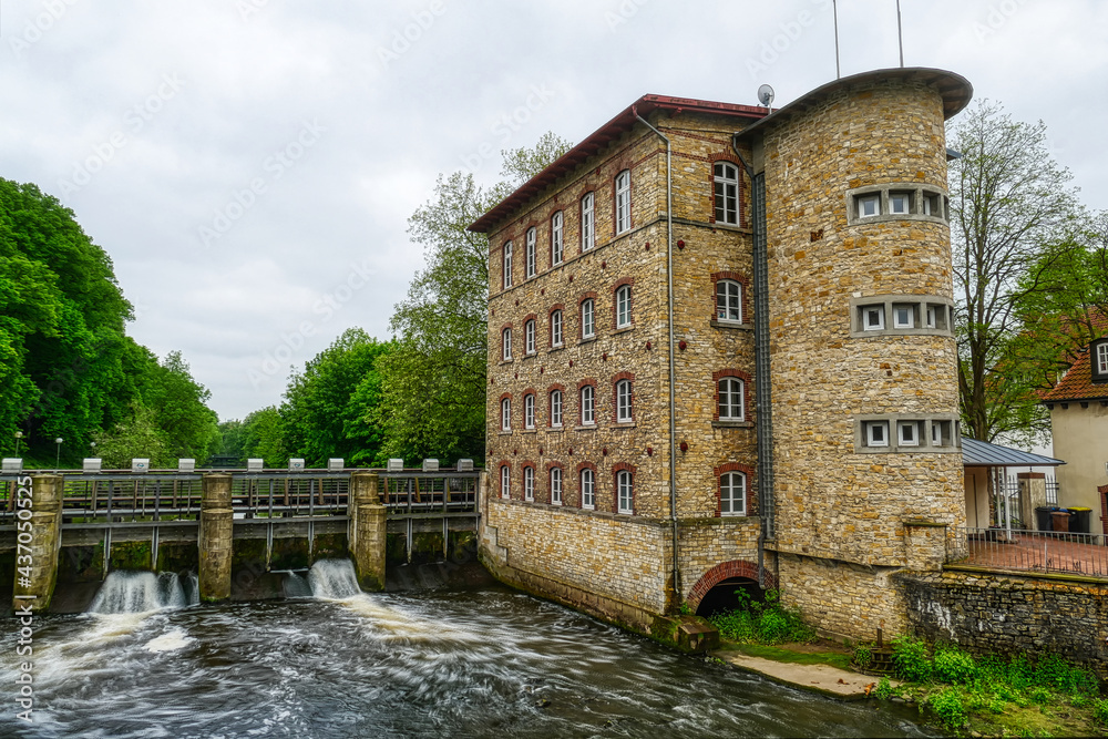 Historischer Mühle und Wehr in Osnabrück
