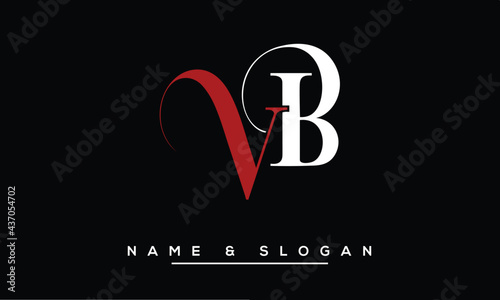 VB,  BV,  V,  B  Abstract Letters Logo Monogram