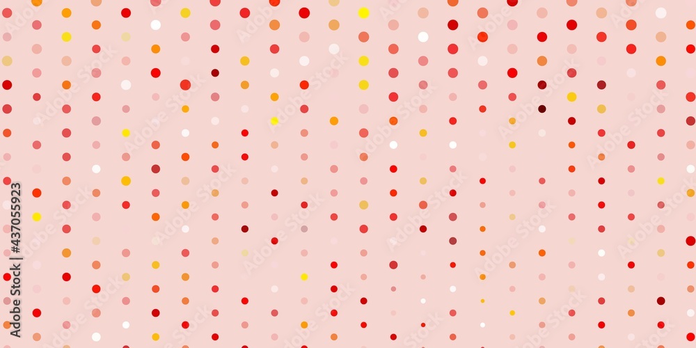 Light orange vector template with circles.