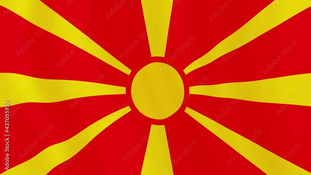 Realistic flag of North Macedonia waving in the wind. Seamless loop with highly detailed fabric texture. Loop ready in 4K resolution. Realistic flag of North Macedonia waving in the wind. Seamless loop with highly detailed fabric texture. Loop ready in 4K resolution.