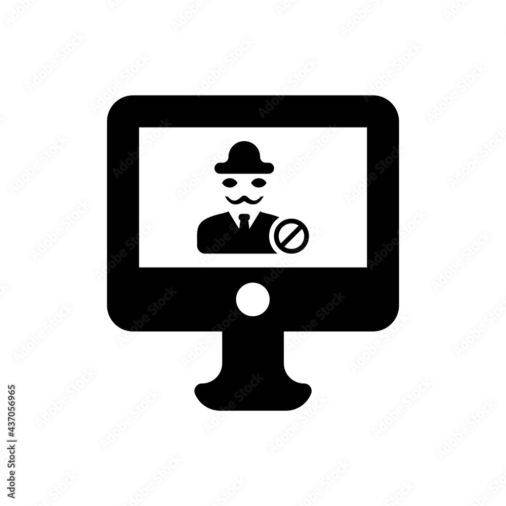 Hacker safety icon