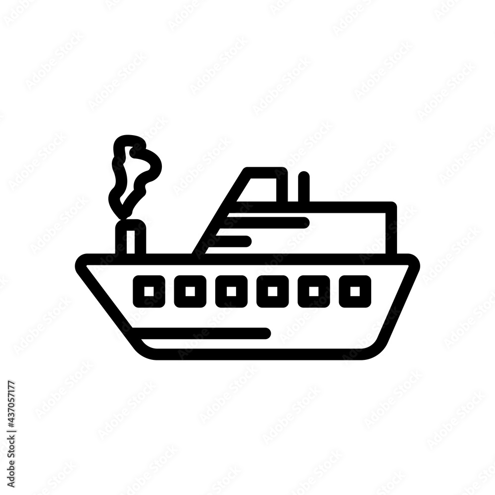 Boat icon. outline style icon. simple illustration. Editable stroke. Design template vector Boat icon. outline style icon. simple illustration. Editable stroke. Design template vector
