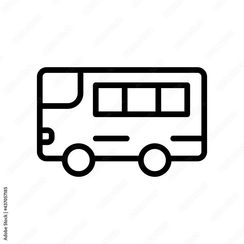 Bus icon. outline style icon. simple illustration. Editable stroke. Design template vector