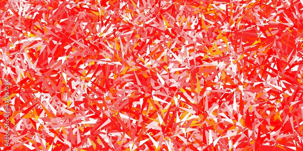 Light red vector backdrop with triangles, lines.