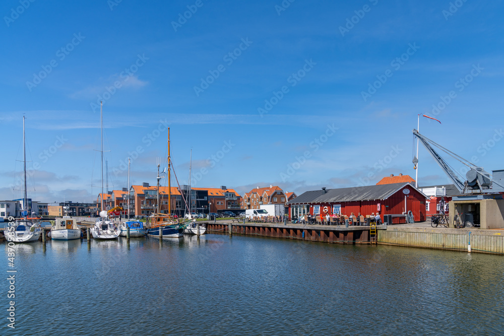 the marina and port restaurant in Ringkobing in central Denmark