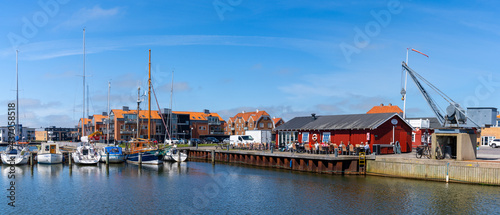 the marina and port restaurant in Ringkobing in central Denmark