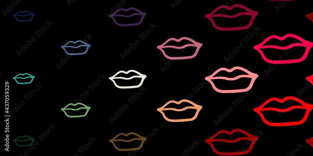 Dark Green, Red vector template with businesswoman signs. Dark Green, Red vector template with businesswoman signs.