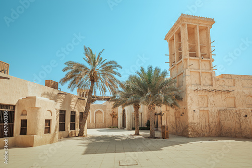 Photography Shindagha historic district in Dubai Creek neighbourhood is a popular tourist an