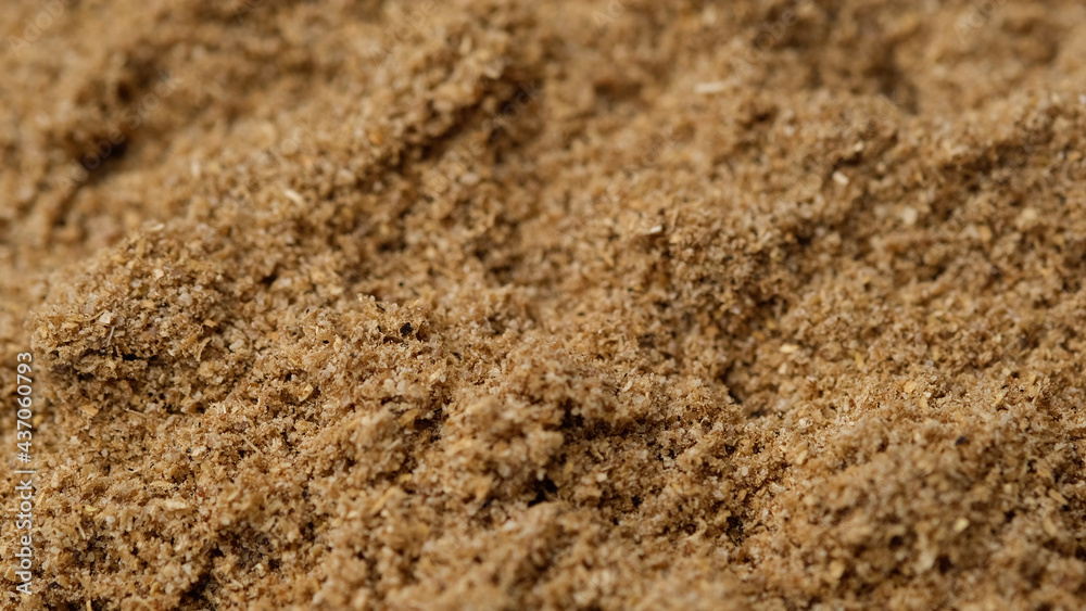 Spice coriander powder top view. Condiment or dietary supplement Spice coriander powder top view. Condiment or dietary supplement