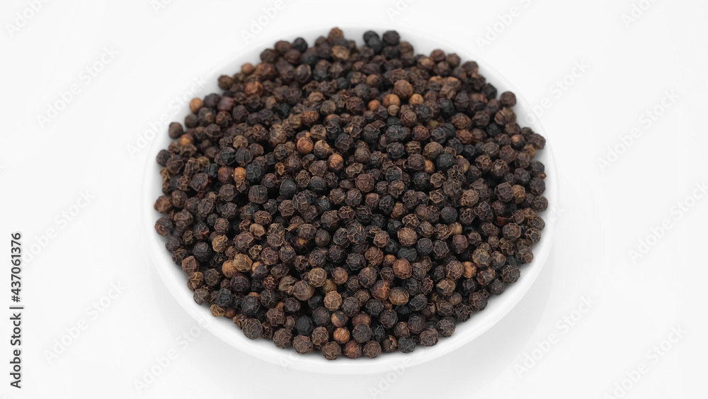 black pepper isolated on white background. Flavorful and aromatic peppercorn. Pile of dried black peppercorns black pepper isolated on white background. Flavorful and aromatic peppercorn. Pile of dried black peppercorns