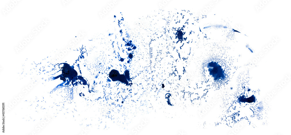 Abstract colorful blue oil ink on paper close-up background texture Abstract colorful blue oil ink on paper close-up background texture