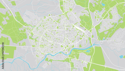 Urban vector city map of Be'er Sheva, Israel, middle east