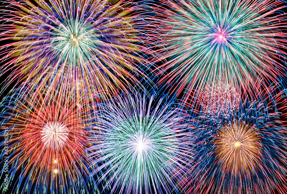 花火大会と夜景stock Photo Adobe Stock