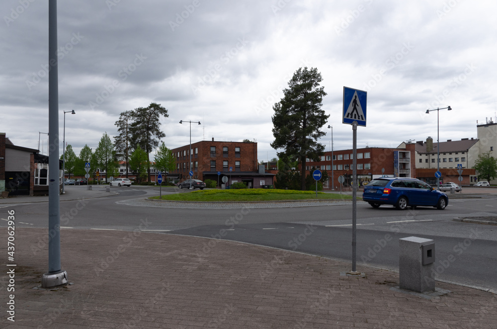 Naklejka premium street in the city
