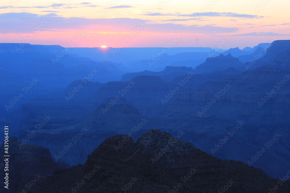 sunset grand canyon desert