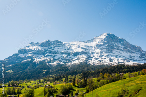 Grindelwald  Eiger  Eigernordwand  M  nch  Jungfrau  Fiescherh  rner  Finsteraarhorn  Alpen  Berner Oberland  Kleine Scheidegg  Wanderweg  M  nnlichen  Lauberhorn  Bergdorf  Fr  hling  Sommer  Schweiz