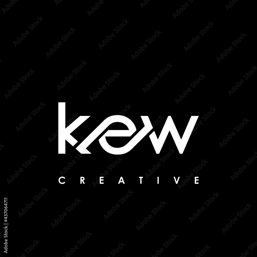 KEW Letter Initial Logo Design Template Vector Illustration
