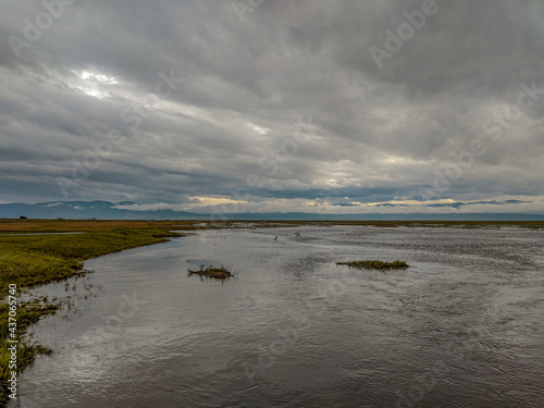 clouds over the river