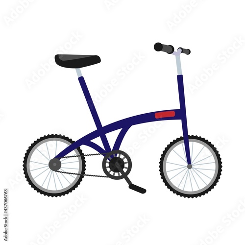 Vector illustration of bicycle city, bike, wheel, transportation type. Flat 
