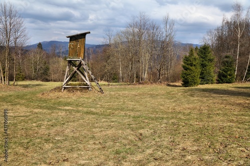 Fototapeta Naklejka Na Ścianę i Meble -  Hunting pulpit in Beskidy, Poland