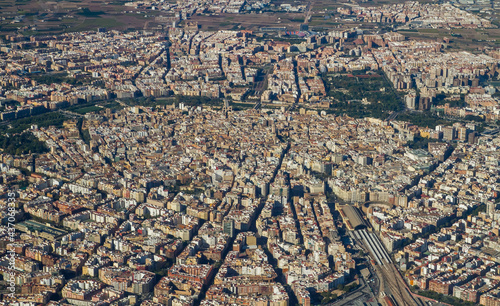 Valencia: city center aerial view