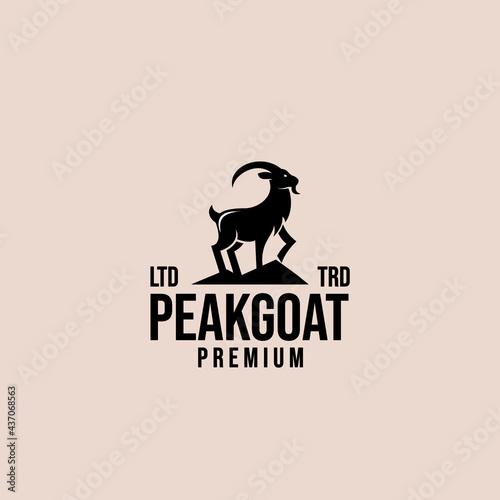 premium mountain goat vector logo design