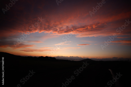 sunset in the mountains
