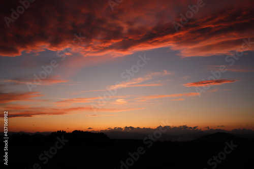 sunset in the mountains