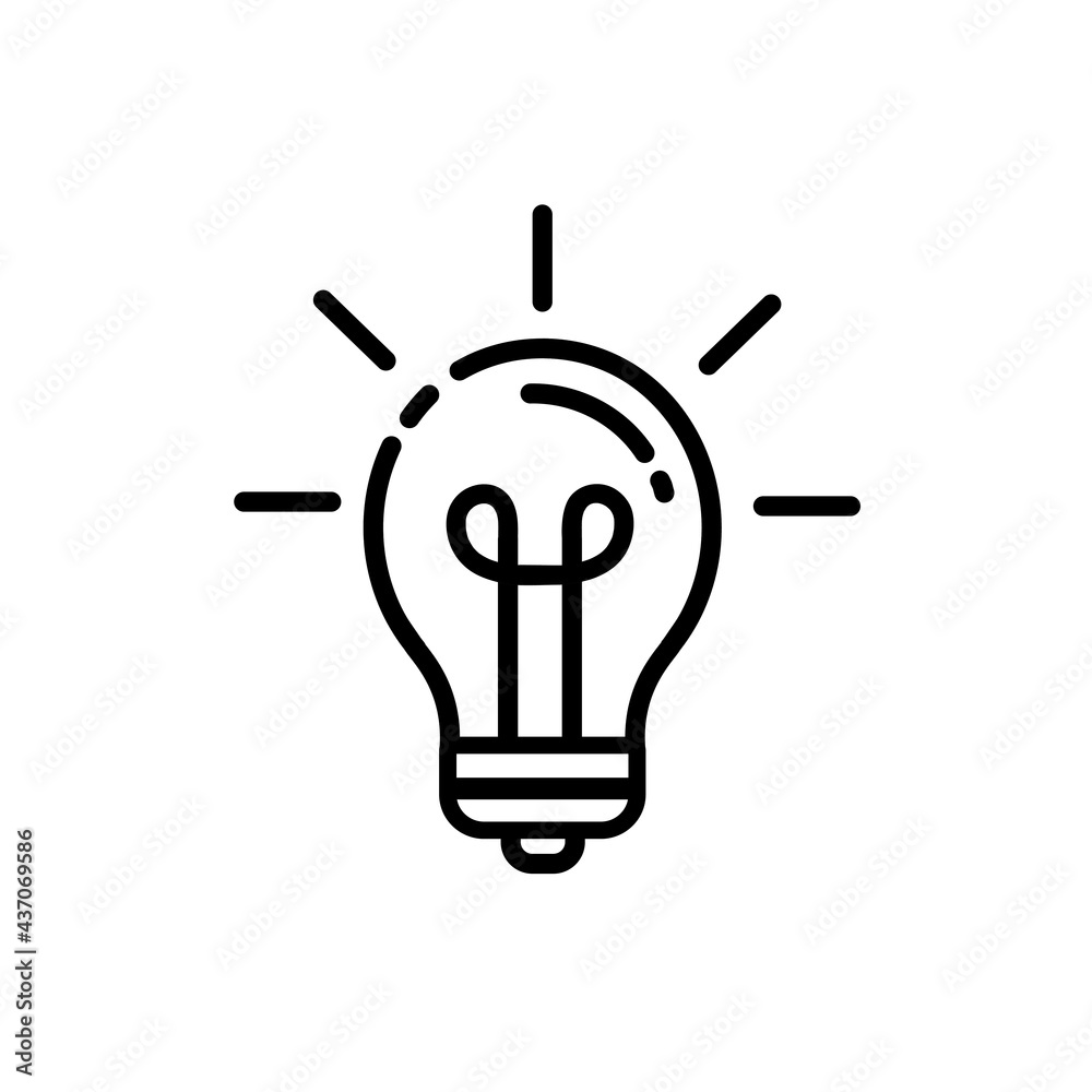 Light bulb symbol of innovation, new ideas, vector, icon. Light bulb symbol of innovation, new ideas, vector, icon.