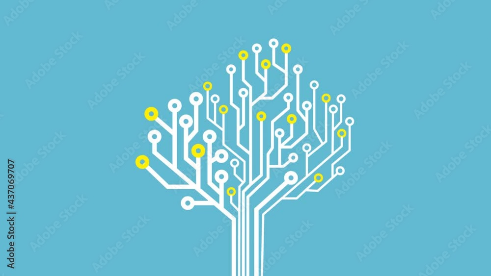 Innovation growing tree - 4K animated video graphic