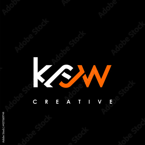 KSW Letter Initial Logo Design Template Vector Illustration