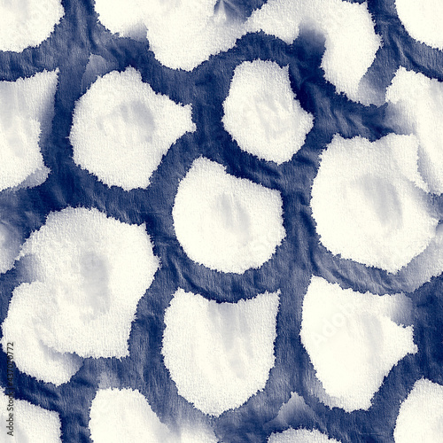 Seamless indigo blue animal print paper fabric photo