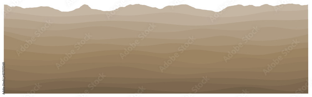 Brown soil and rock layers. Subsurface cross section - obrazy, fototapety, plakaty 