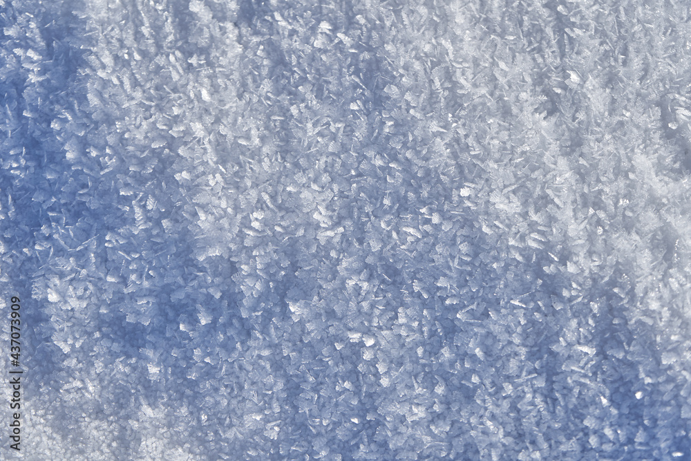 ice cristalls on the show ice cristalls on the show