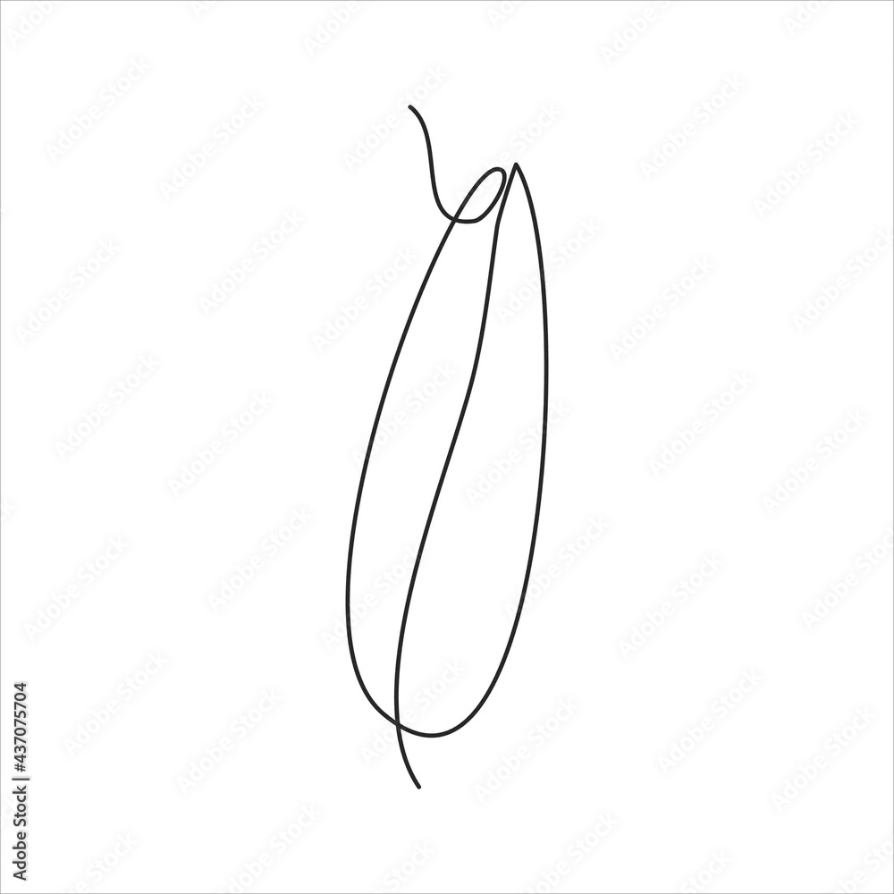 one line drawing of single leaf. continuous line art one line drawing of single leaf. continuous line art