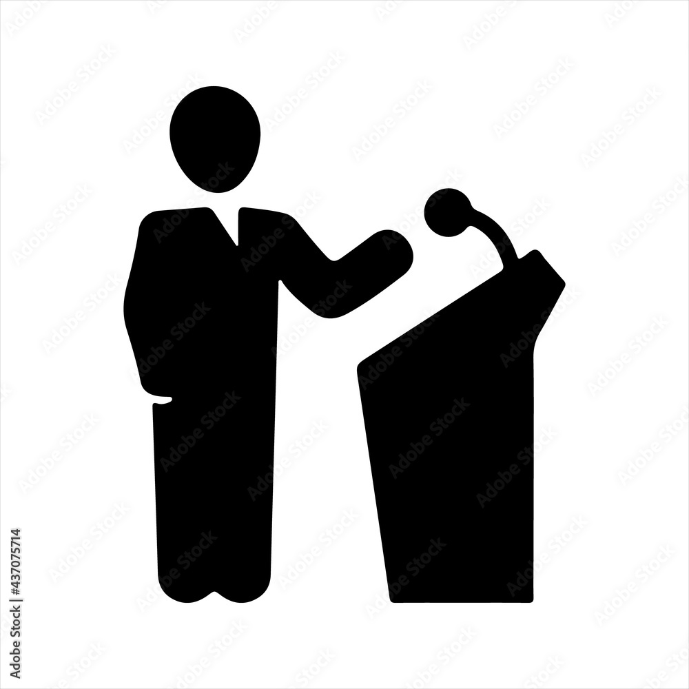 Business presentation icon, vector and glyph Business presentation icon, vector and glyph