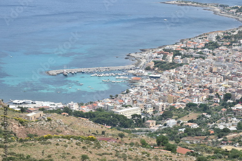Obraz na płótnie Veduta del golfo di sferracavallo, borgata marinara di Palermo, Sicilia w salonie