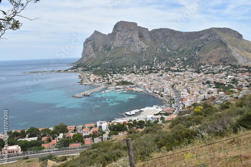 Obraz na płótnie Veduta del golfo di sferracavallo, borgata marinara di Palermo, Sicilia w salonie
