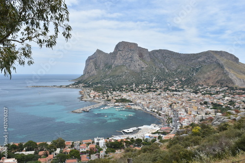 Obraz na płótnie Veduta del golfo di sferracavallo, borgata marinara di Palermo, Sicilia w salonie