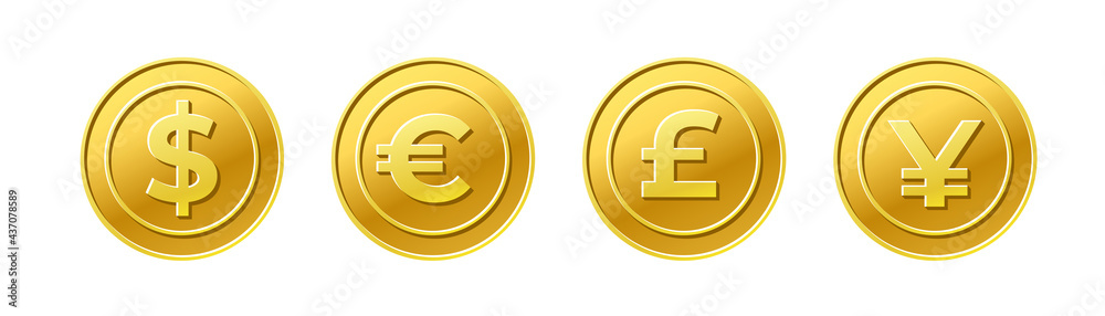 Obraz premium currency exchange dollar, euro, pound and yen